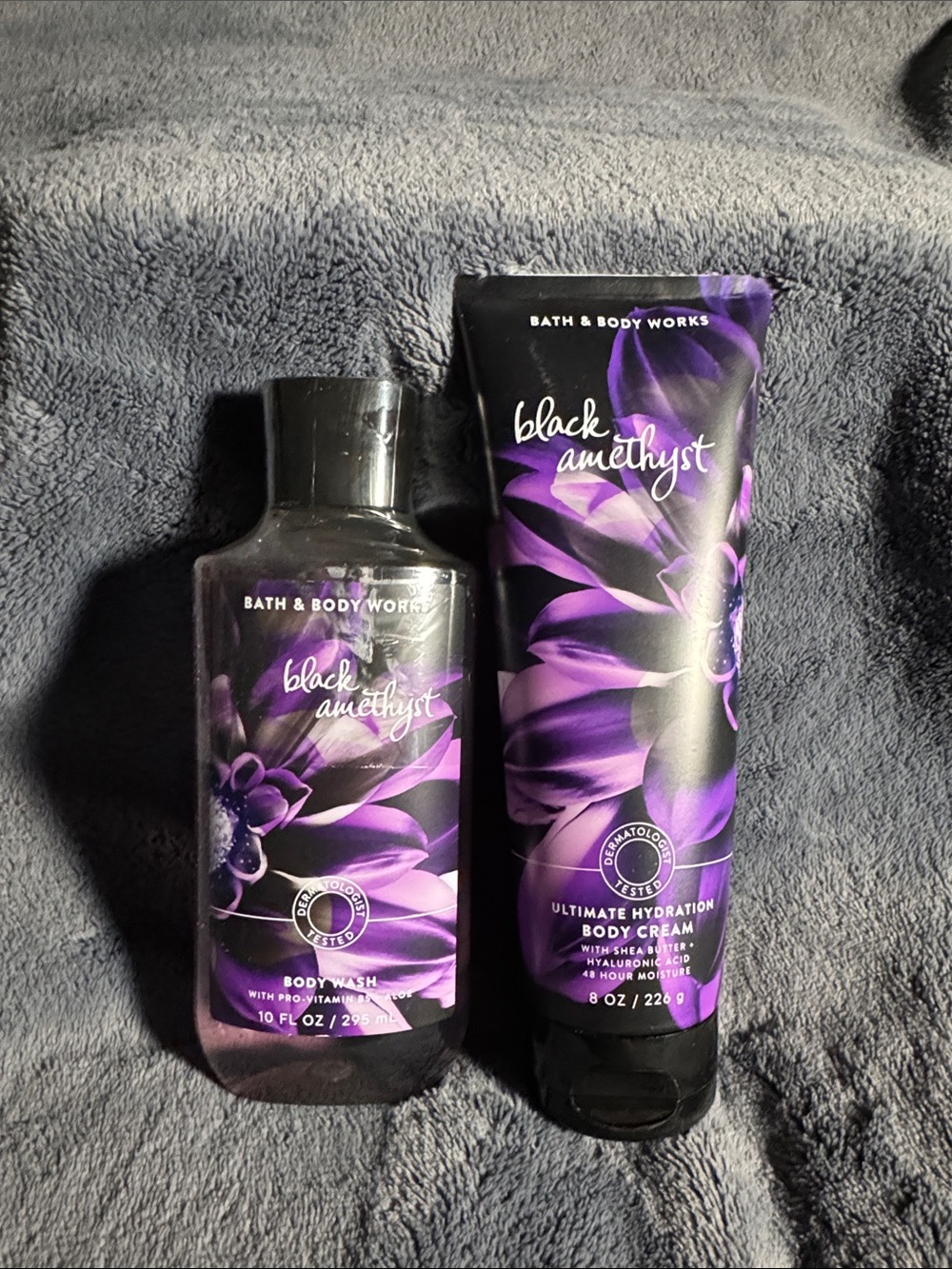 Bath & Body Works Black Amethyst Body Wash & Body Cream Set
